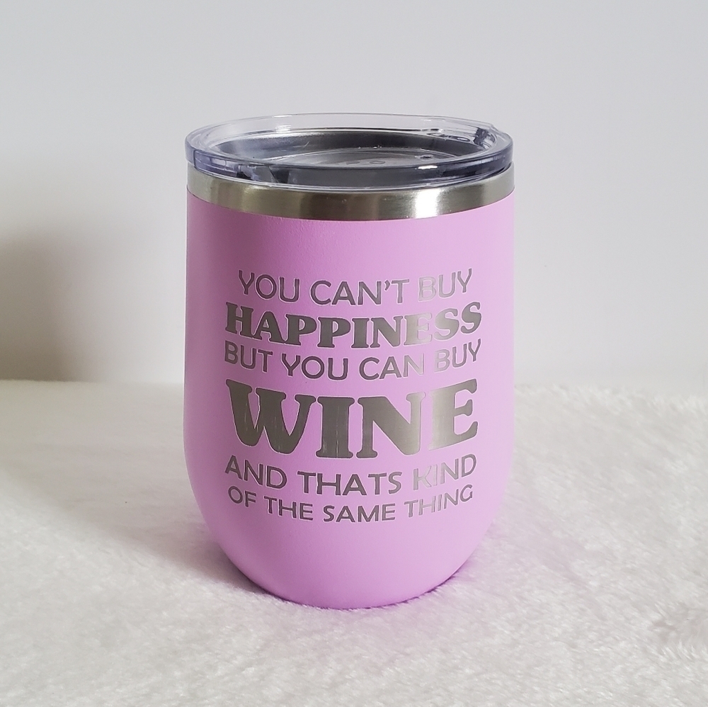 Polar Camel Light Purple Lilac Wine Stainless Steel Travel Tumbler 12 Oz